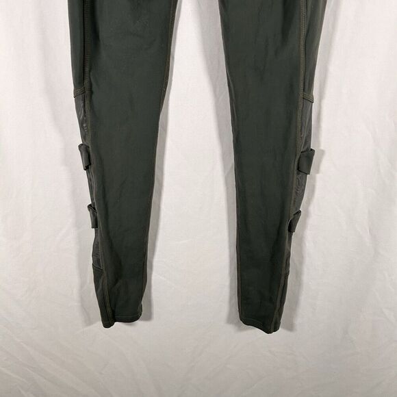 Athleta Leggings Women's XS Green Pull On Stretchy Mesh Side Breathable Mid Rise - Picture 8 of 10